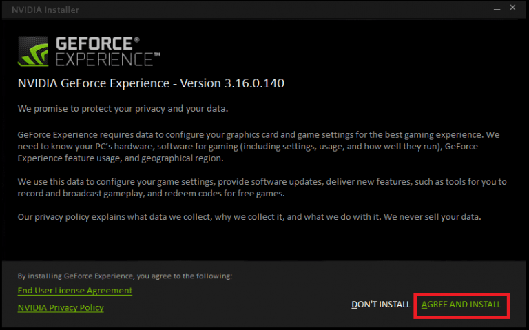 nvidia geforce experience error code 0x0003